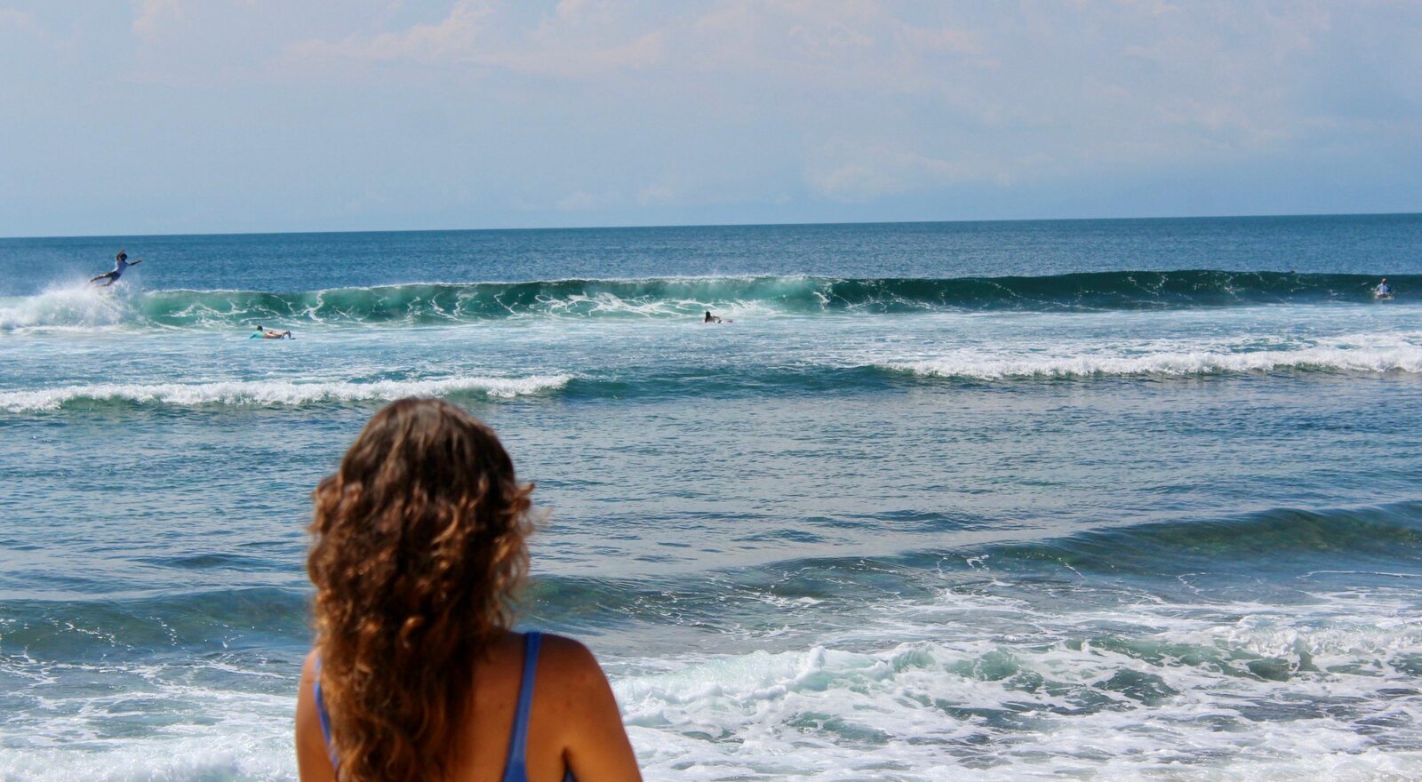 Watching the surf from the shore