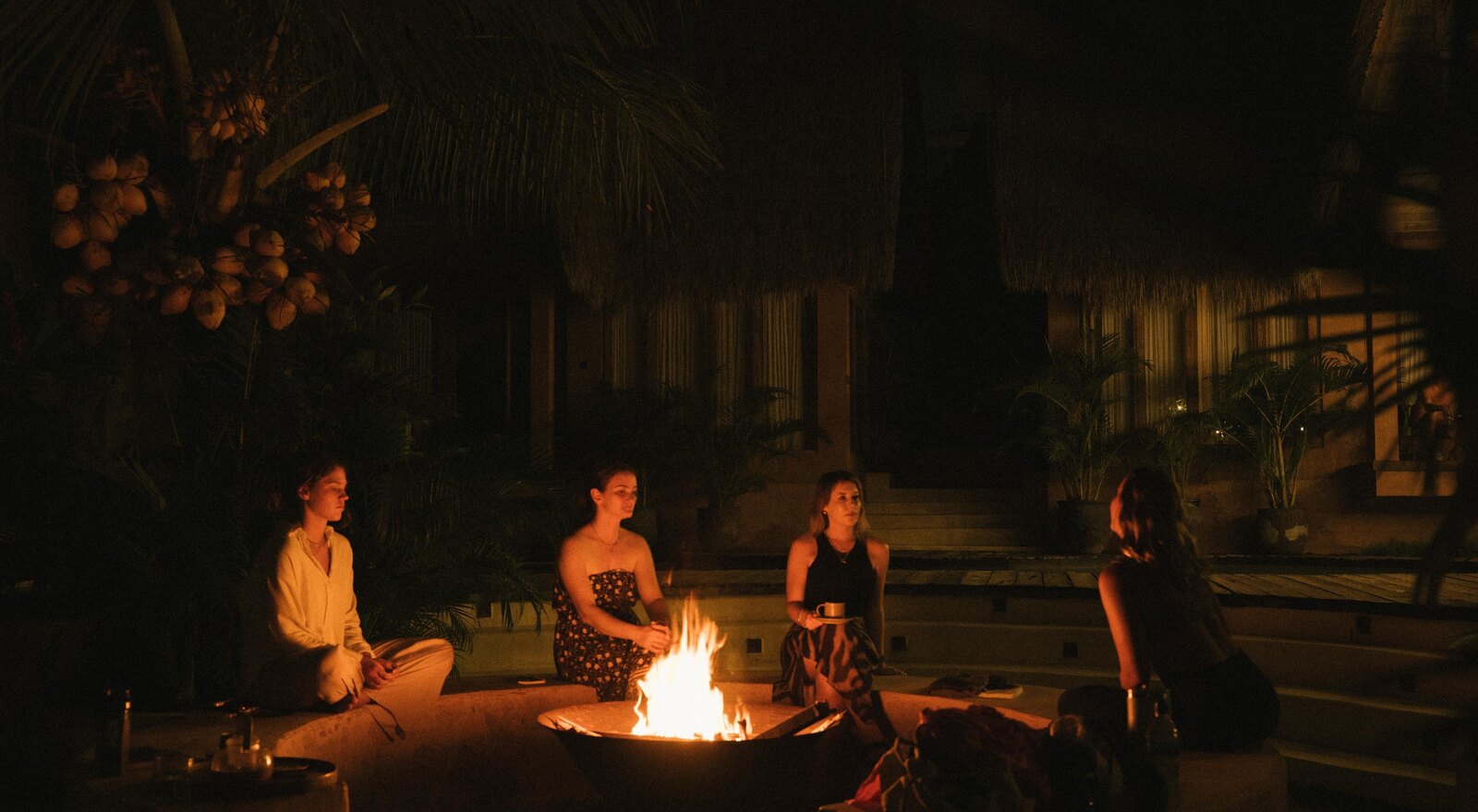 An evening circle around the fire